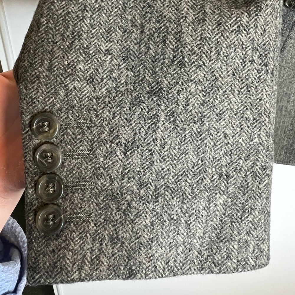 J.Crew Wool Blazer Men’s 39R  Tweed / Herringbone Sports Coat Jacket In Brown - Picture 3 of 13
